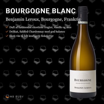 2017 Bourgogne Blanc, Benjamin Leroux, Bourgogne, Frankrig